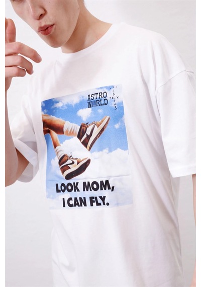 Tarzsokak Unisex I Can Fly Air Beyaz Tshirt Beyaz