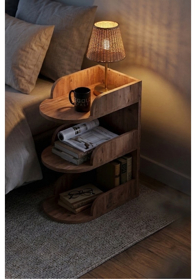 Komodin Modern Ahşap 3 Katlı Raflı Yan Sehpa Çok Amaçlı Organizer Kitaplık 180 Atlantik Çam Çok Renkli Komodin Modern Ahşap 3 Katlı Raflı Yan Sehpa Çok Amaçlı Organizer Kitaplık 180 Atlantik Çam Çok Renkli