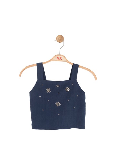 Kız Çocuk Cashmere Crop Nk-31350 Lacivert