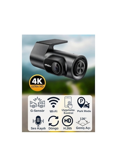 Imou Cdr8411-w-t800 Araç Içi Wifi Kamera 4k Ultra Yüksek Çözünürlük, Güçlendirilmiş Alan Görüntüleme