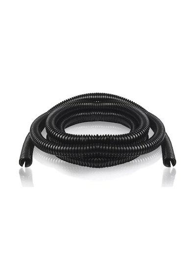 7mm Kablo Tesisat Gizleme Düzenleme Spiral Yarıklı Hortum Siyah Renk 10 Metre