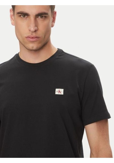 Calvin Klein Ss Badge 30s Jersey Classıc Tee-8299 Black