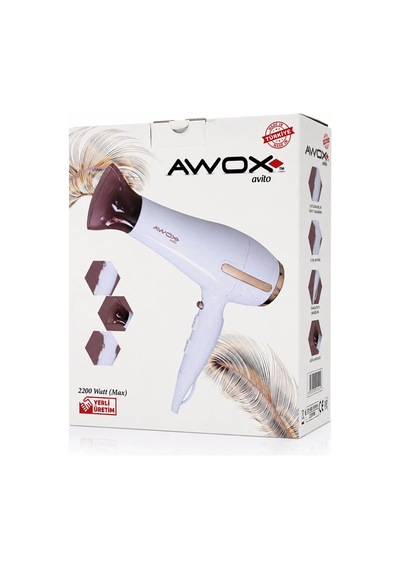 Beyaz Avito Saç Kurutma Makinesi 2200w 1407 Bx40