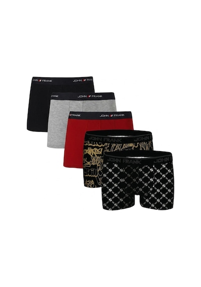 John Frank Logolu Pamuklu 5'li Paket Boxer Erkek Boxer Jfbs5 Lacivert-gri-kırmızı-ssarı-sbeyaz Lacivert-gri-kırmızı-ssarı-sbe
