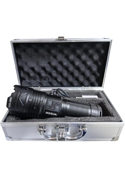 Profesyonel Zoomlu El Feneri 60w - 7000 Lümen - 13.200 Mah - Type C - Metal Gövde 5250