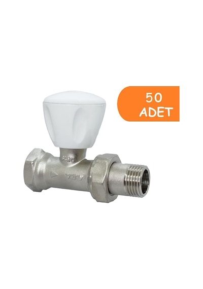 50 Adet Eca Rv3 1/2 Düz Radyatör Valfi Petek Havlupan Vanası 602120725