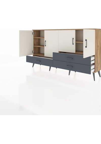 Arges Konsol 5 Raflı 3 Çekmeceli 4 Kapaklı 176x30x99 Çam-aytaşı/a Çam-aytaşı/antrasit Arges Konsol 5 Raflı 3 Çekmeceli 4 Kapaklı 176x30x99 Çam-aytaşı/a Çam-aytaşı/antrasit