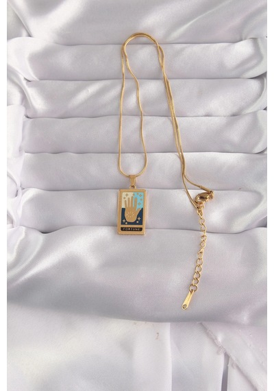 Mey İthalat 316l Çelik Gold Renk Karışık Mineli El Figür Tarot Kolye - Özel Seri Meyeb66cdcea19a18828e34010254 altın