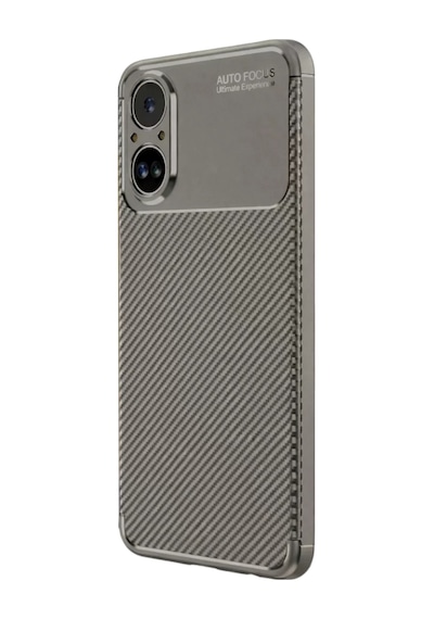 Newface Realme 12 Lite Kılıf Auto Focus Karbon Kapak - Gri