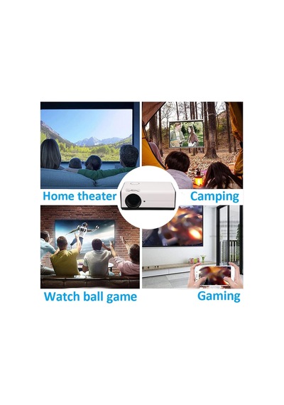 Wifi Ve Bluetooth Özellikli Mini Projektör, Dış Mekan Ev Sineması Için 4k Taşınabilir Film Projektörü, 10000 Lux, 130 Projeksiyon Boyutu, Hdmı, Usb, Av Bağlantı Noktaları T01 Wifi Ve Bluetooth Özellikli Mini Projektör, Dış Mekan Ev Sineması Için 4k Taşınabilir Film Projektörü, 10000 Lux, 130 Projeksiyon Boyutu, Hdmı, Usb, Av Bağlantı Noktaları T01
