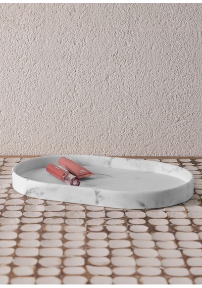 The Mia Marble Banyo Tepsisi Beyaz 30x20x3 Cm Çok renkli