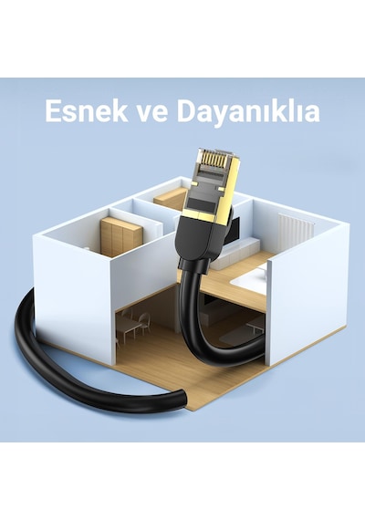 Veggieg Cat8 40gbps 2000mhz Stp Rj45 Ethernet Kablosu 2 Metre