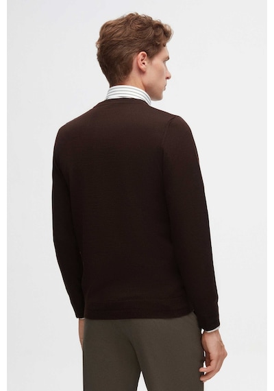 D'S Damat Ds Damat Regular Fit Kahverengi Düz Örgü Kazak 7hf062432004m Çok Renkli