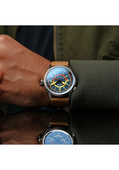 Avı-8 Flyboy Wingman Worldtimer Gmt Av-4120-01 Otomatik Erkek Kol Saati Metalik Gri