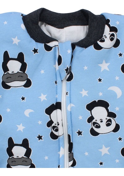 Bebegen Erkek Çocuk Mavi Panda Yıldız Desenli Uyku Tulumu 2.5 Tog Çok Renkli