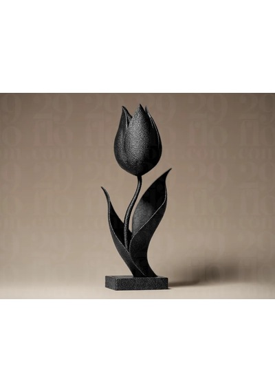 Lale Dekor Figur Carbon Pla Malzeme Ev Dekorasyon 14cm