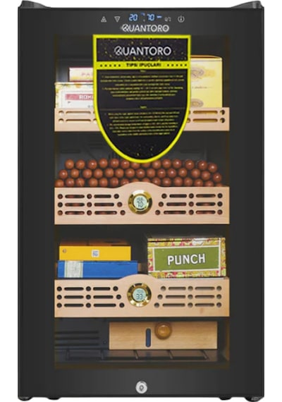 Quantoro Qcc-10 Elektronik Nemlendirme & Soğutmalı Siyah Puro Dolabı - Qtr-003