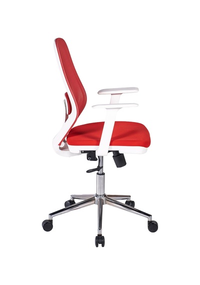 Ofisbazaar Dali Beyaz Fileli Çalışma Koltuğu Ergonomik Şef Ve Toplantı Koltuğu Kırmızı Kırmızı