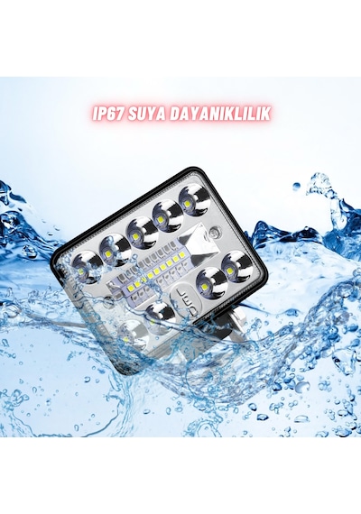 Off Road 3 İnç Led Çalışma Lambası 12-24v Traktör Tır Kamyon Atv Yüksek Performanslı Sis Farı Metal Kasa