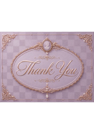 Vintage Gold Thank You Kartı 100 Adet Premium Paket Içi Teşekkür Kartı 8x5 Cm - Mor - 083