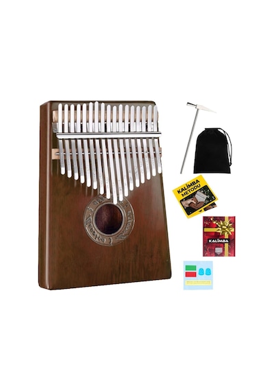 Midex Klx-553 Kalimba 1. Sınıf Maun Ağacı Mineral Çelik Paslanmaz 17 Tuş Tam Set