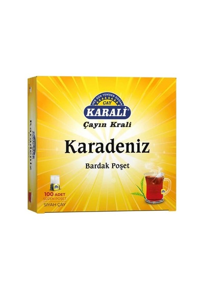 Karali Karadeniz Bardak Poşet Siyah Çay 100'lü Paket 12'li Paket