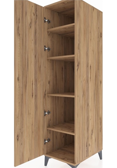 Kronos Dolap 4 Raflı Tek Kapaklı 44x59x182 Çam-çam Çam