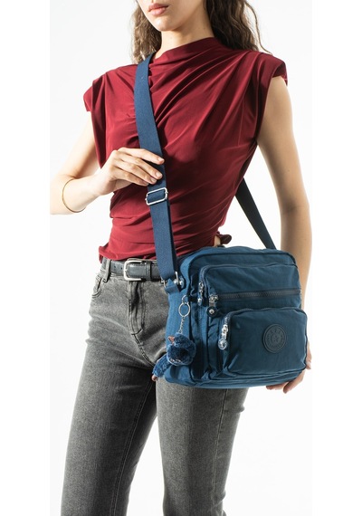571 Collections Ultra Hafif, Çok Cepli , Çok Bölmeli Çapraz Askılı Postacı Çanta Spor, Seyahat, Gündelik Lacivert Model: 571-6u