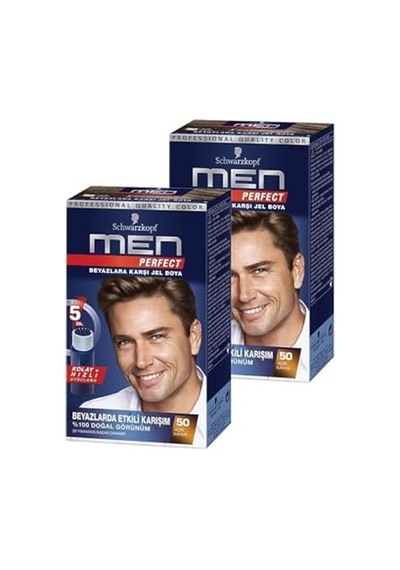 Schwarzkopf Saç Boyası 50- Açık Kahve -kolay Ve Hızlı Beyaz Kapama - 2 Adet
