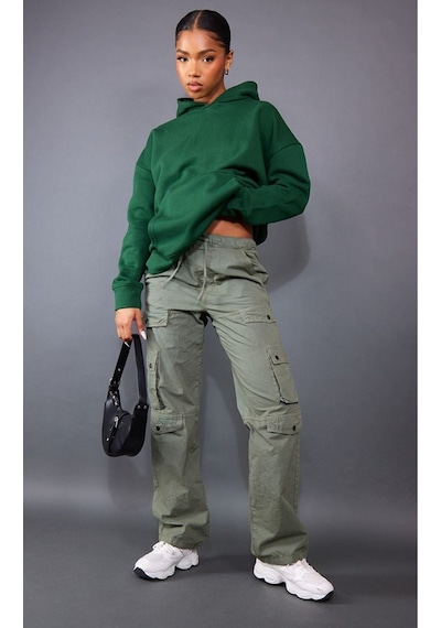 Universal Sports Acedemy Sweatshirt - Yeşil Baskılı Oversize Kapüşonlu Yeşil