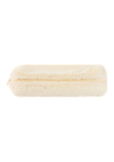Petrichorr Peluş Kozmetik Çantası - Bej - 20 Cm Çok Renkli