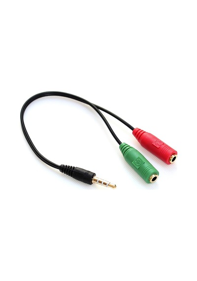 3.5mm Stereo 4 Boğum Kulaklık Mikrofon Ayırıcı Y Kablo