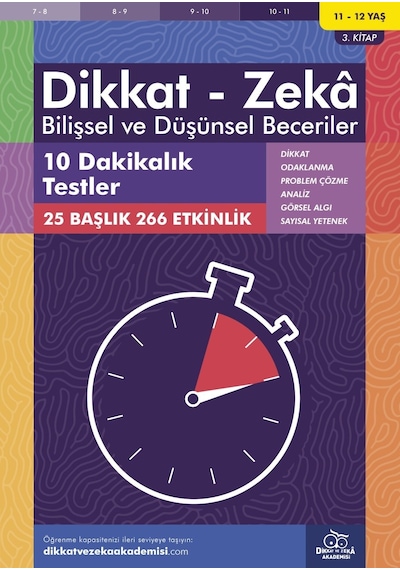 On Dakikalık Testler 11 - 12 Yaş - Bilişsel ve Düşünsel Beceril