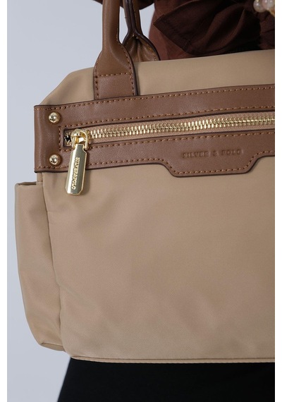 Silver Polo Sp1219 Kadın El Çantası Saten Vizon-camel