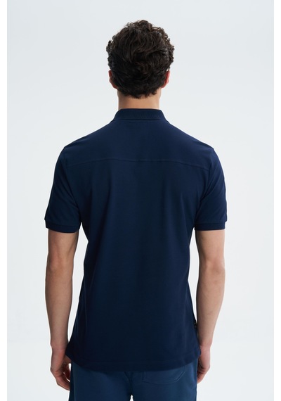 AR-MA Arma Erkek Likralı Pike Regular Fit Polo Yaka Tişört Y27374307801 Lacivert