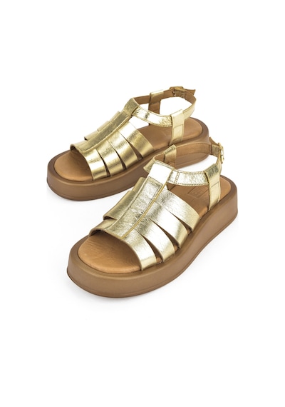 Ziya, Hakiki Deri Kadın Sandalet 1511033z23069 Gold 1511033z23069 326 Gold Altın