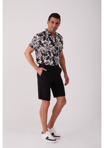 Dufy Siyah Erkek Regular Fit Short - 86798 Siyah