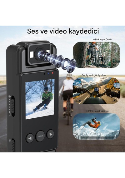 Qasul Mini Kamera Hd 1080p Taşınabilir Dijital Video Aksiyon Kamera