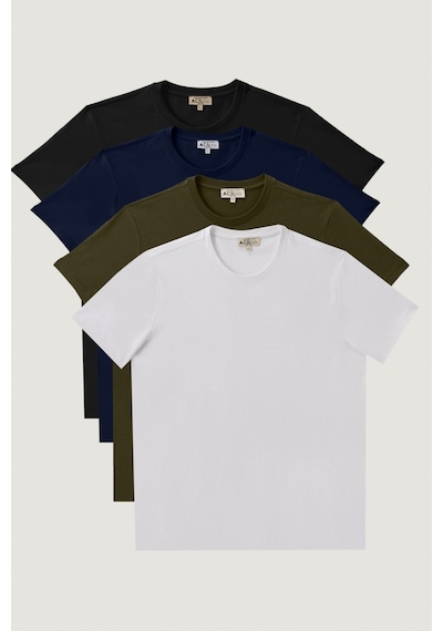 Ac&Co / Altınyıldız Classics Slim Fit 4'Lü Tişört Paket - 547236333 Çok Renkli