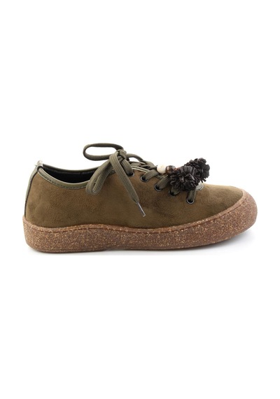 Bambi Haki Süet Kadın Sneaker K01646000472