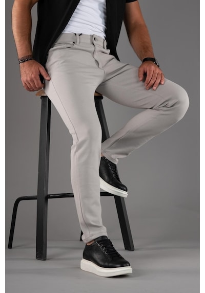 Slimfit 5 Cep Dar Paça Astarsız Mevsimlik Kumaş Pamuklu Erkek Spo