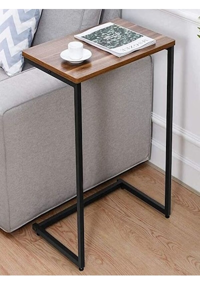 Kuzela Metal Ayaklı Ahşap Laptop Sehpası. Çam