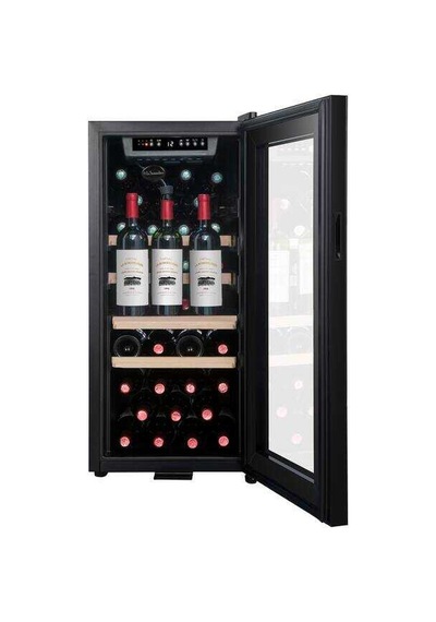 La Sommeliere 38 Şişe Kapasiteli Service Solo Siyah Şarap Dolabı Ls38black