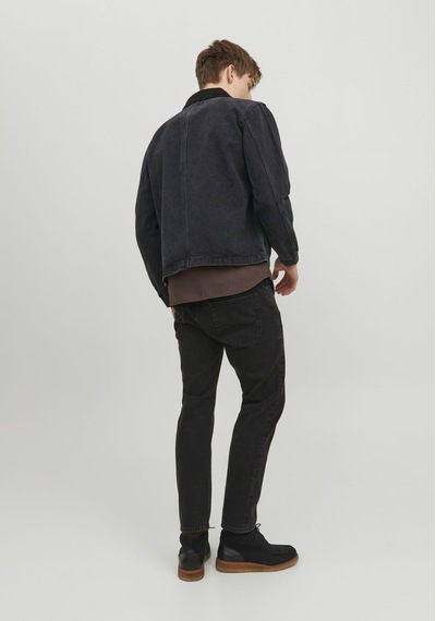 Jack & Jones Erkek Chris 912 Loose Fit Jean 12237392 Black Denim