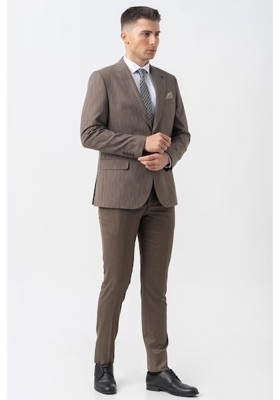 White Stone Grandson Ty2424 Yelekli Likralı Slim Fit Takım Elbise Desenli-desenli Kahverengi White Stone Grandson Ty2424 Yelekli Likralı Slim Fit Takım Elbise Desenli-desenli Kahverengi