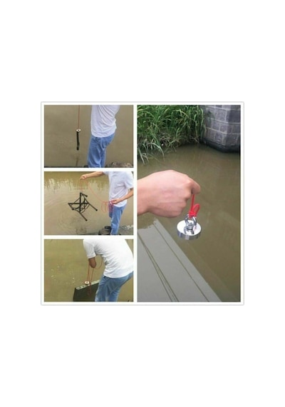Dünya Magnet Magnet Fishing, 48 Mm, Neodyum Pot Mıknatıs Seti Halat Eldiven, Mıknatıs Balıkçılı Standart