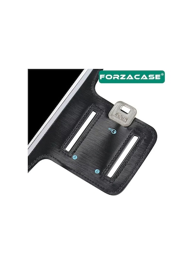 Forzacase Xiaomi 13 İle Uyumlu Spor Ve Koşu İçin Anahtar Kulaklık Girişli Kol Bandı Fc1147 Siyah