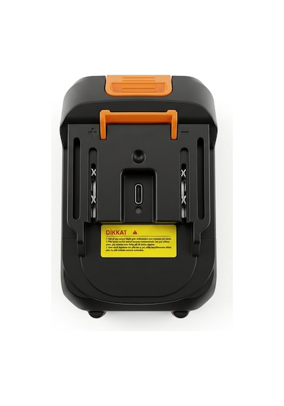Auhma Ahv-21 18.5v 2.0ah Li-ıon Şarjlı Batarya Type-c Şarj Girişli, Led Göstergeli Yedek Süpürge A Turuncu