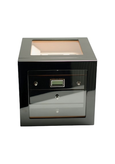 Premiumquality Recoleta Siyah Sedir Humidor Puro Kutusu - Tr9641