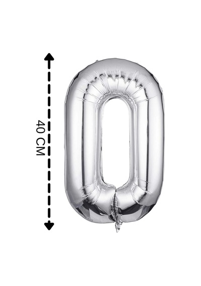 Folyo Balon O Harfi Helyum Balon 40 Cm Gümüş Renk